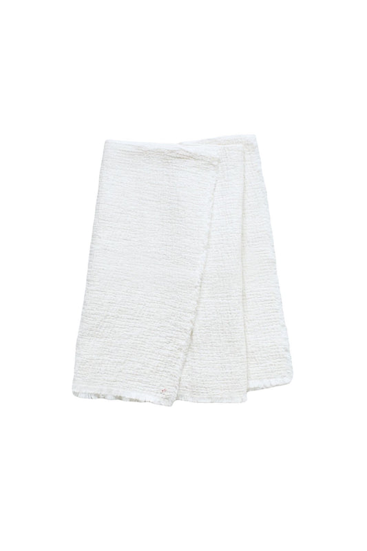 Porter Classic - SASHIKO LIGHT LINEN BLANKET - WHITE