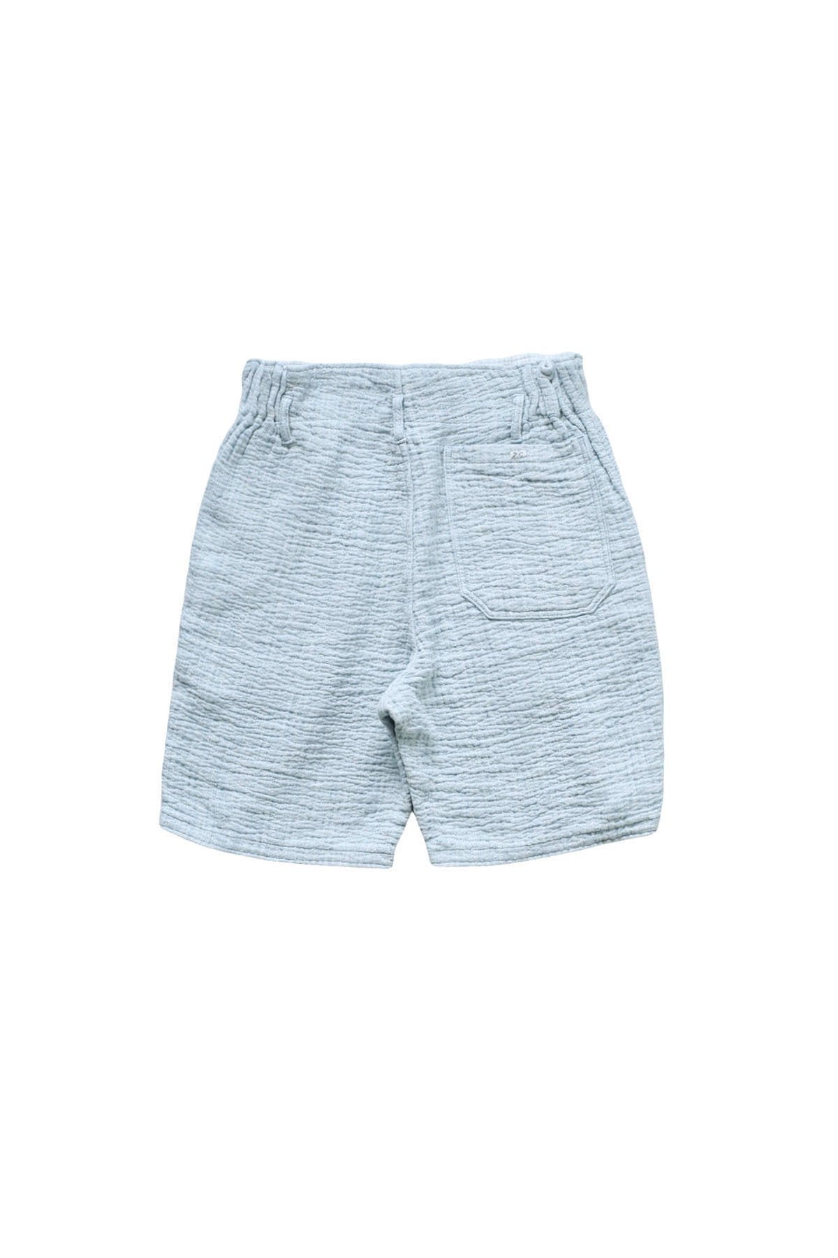 Porter Classic - SASHIKO LIGHT LINEN SHORT - L.BLUE