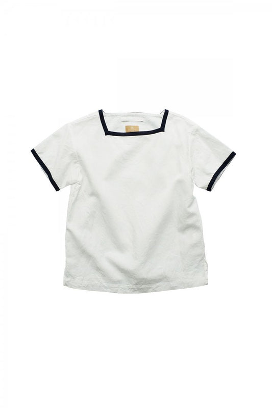 Nigel Cabourn woman - SAILOR SHIRT LINEN - WHITE