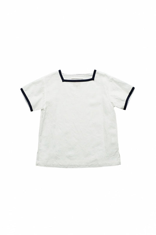 Nigel Cabourn woman - SAILOR SHIRT LINEN - WHITE