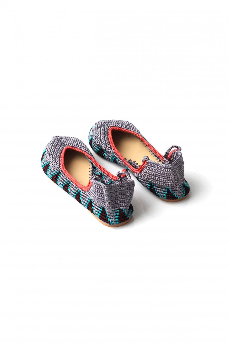 KASHURA - LACE UP BALLET SHOES - POPPY GRAY