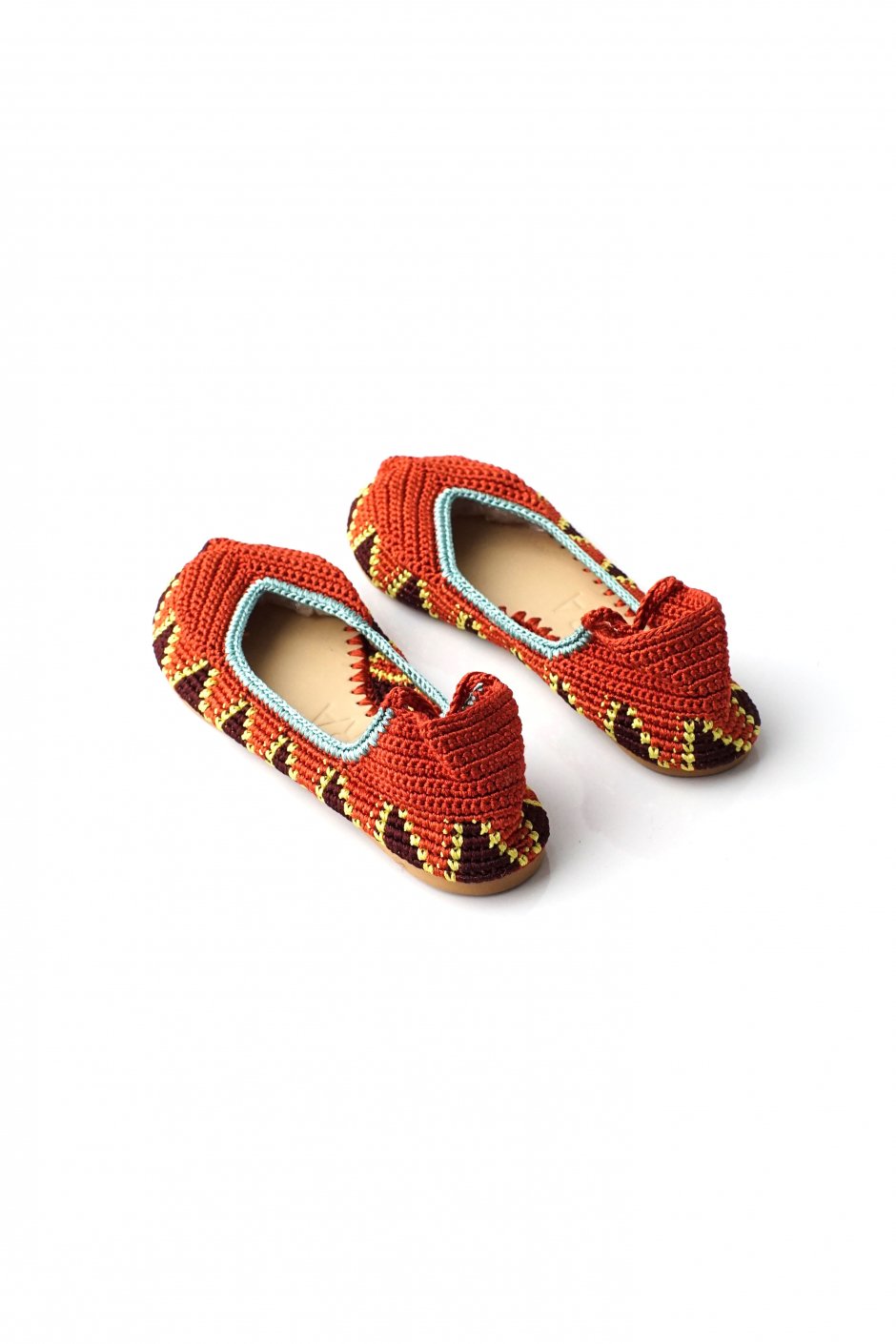 KASHURA - LACE UP BALLET SHOES - LOBSTER ORANGE