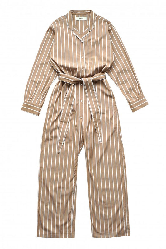 WRYHT - NIGHT SUITS MAXI LENGTH - WHEAT STRIPE