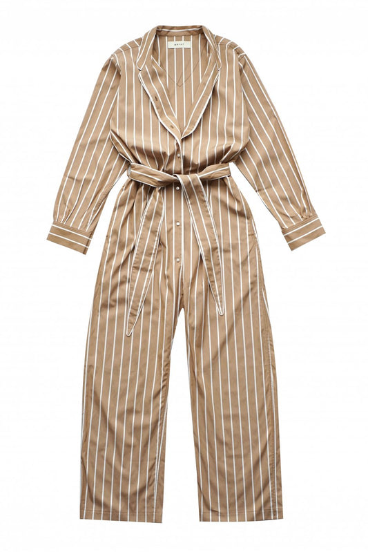 WRYHT - NIGHT SUITS MAXI LENGTH - WHEAT STRIPE