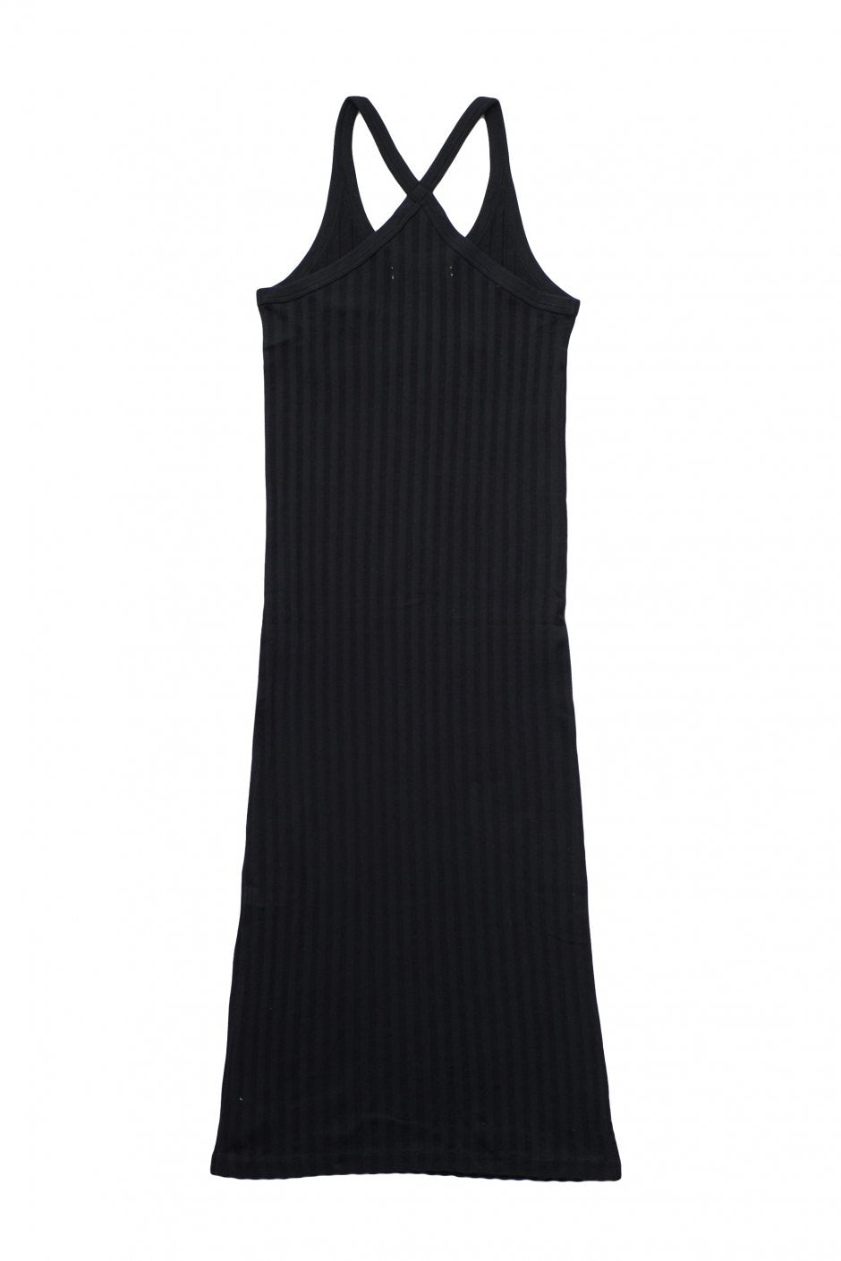 WRYHT- X-BACK RIBBED TANK DRESS - BLACK