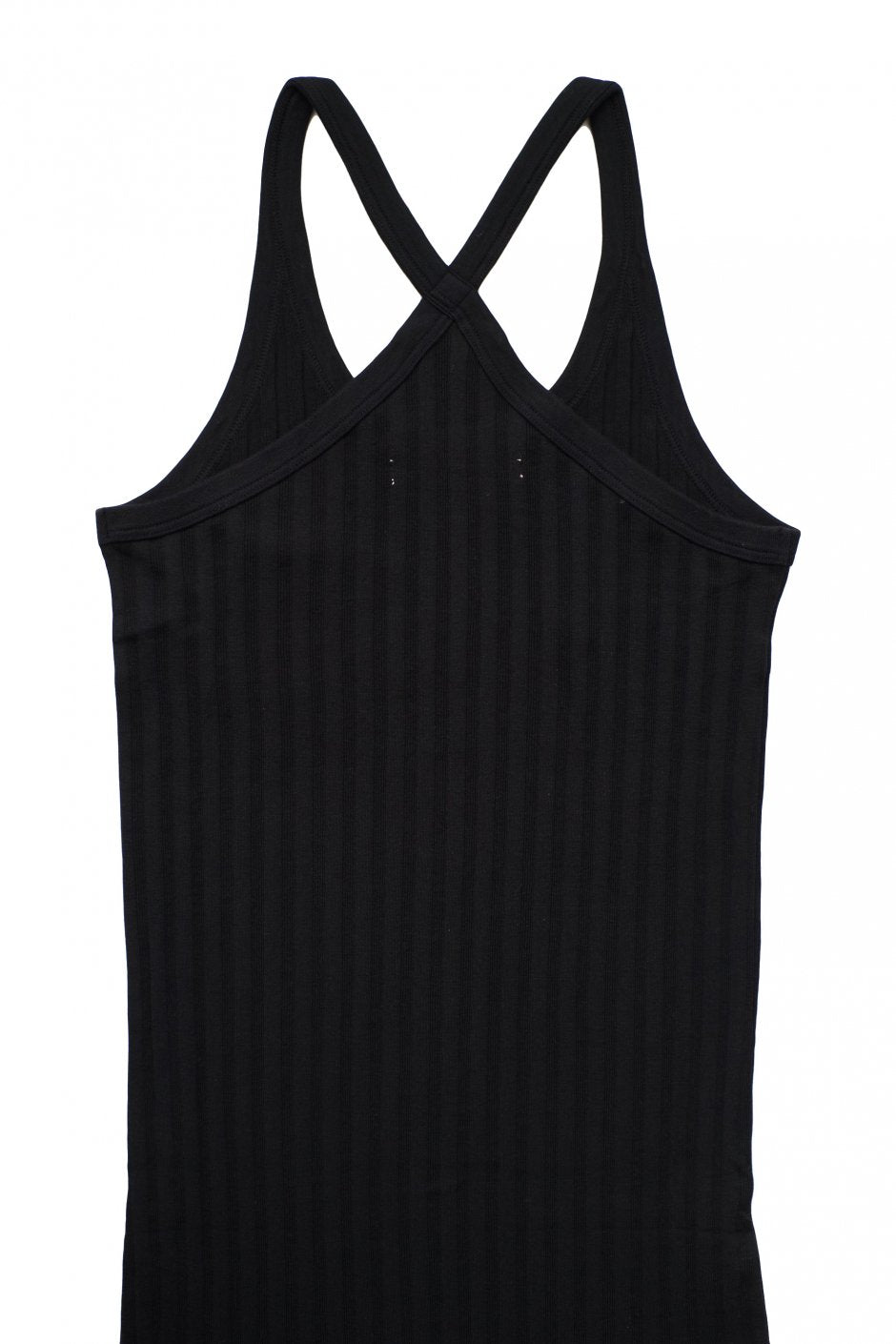 WRYHT- X-BACK RIBBED TANK DRESS - BLACK