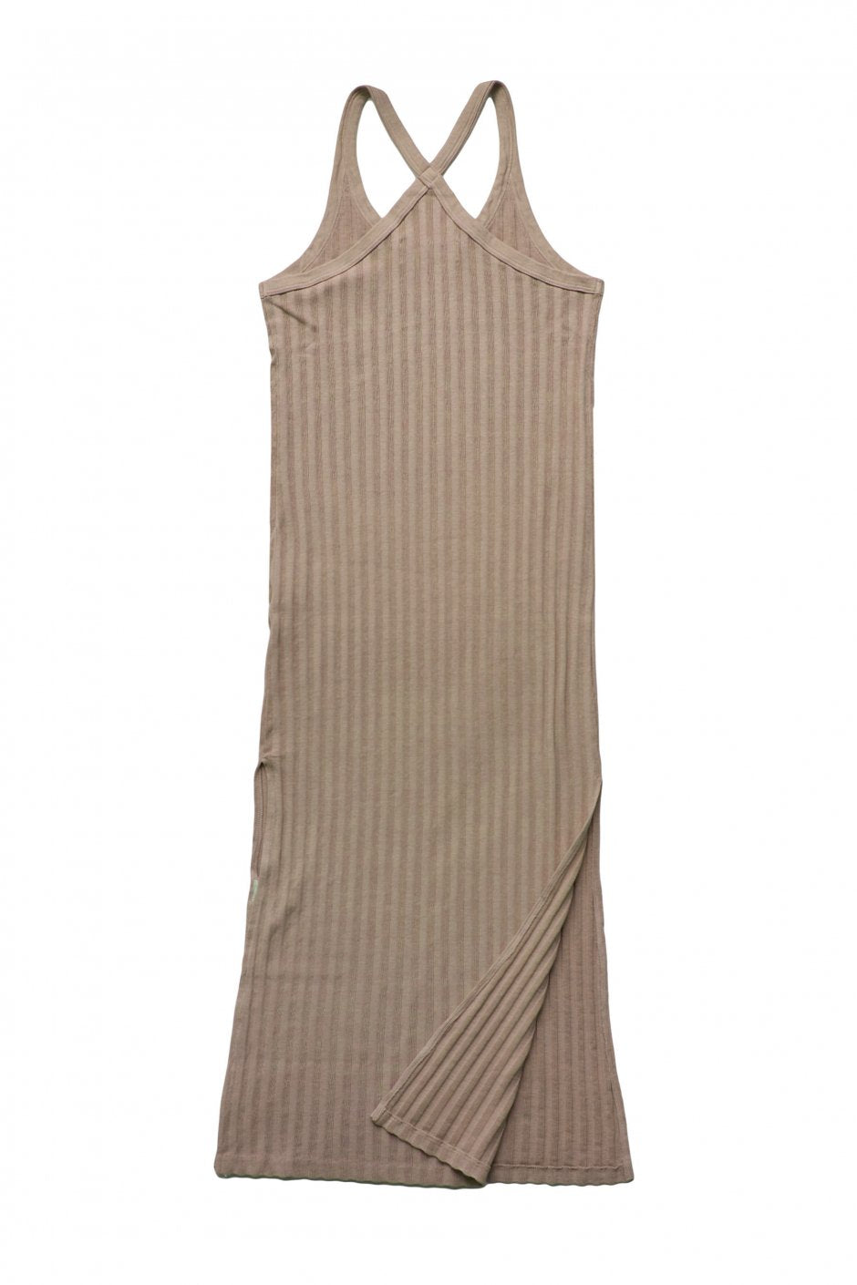 WRYHT- X-BACK RIBBED TANK DRESS - WHEAT