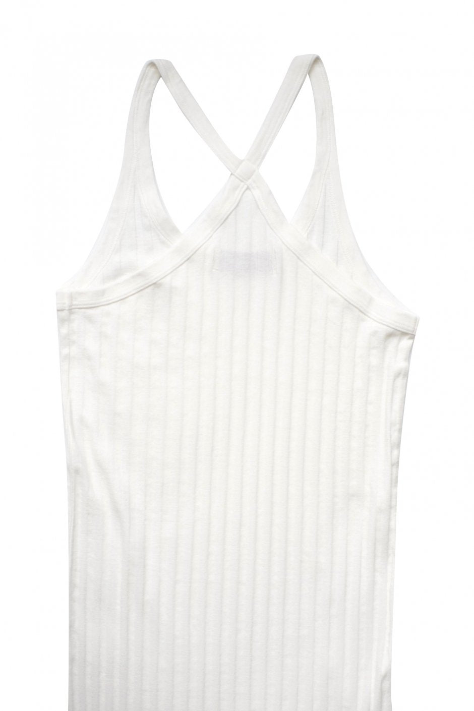 WRYHT- X-BACK RIBBED TANK DRESS - BONE