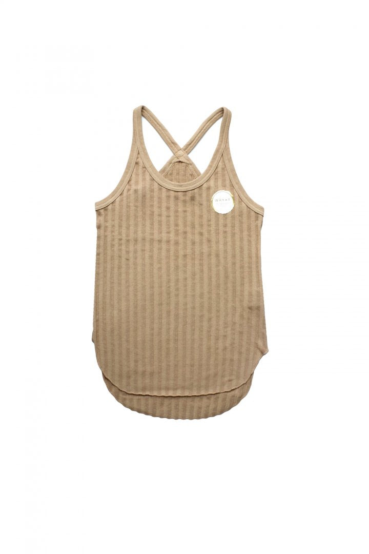 WRYHT- X-BACK RIBBED TANK - WHEAT