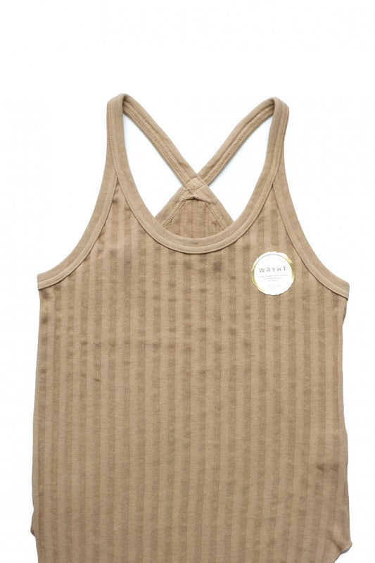 WRYHT- X-BACK RIBBED TANK - WHEAT