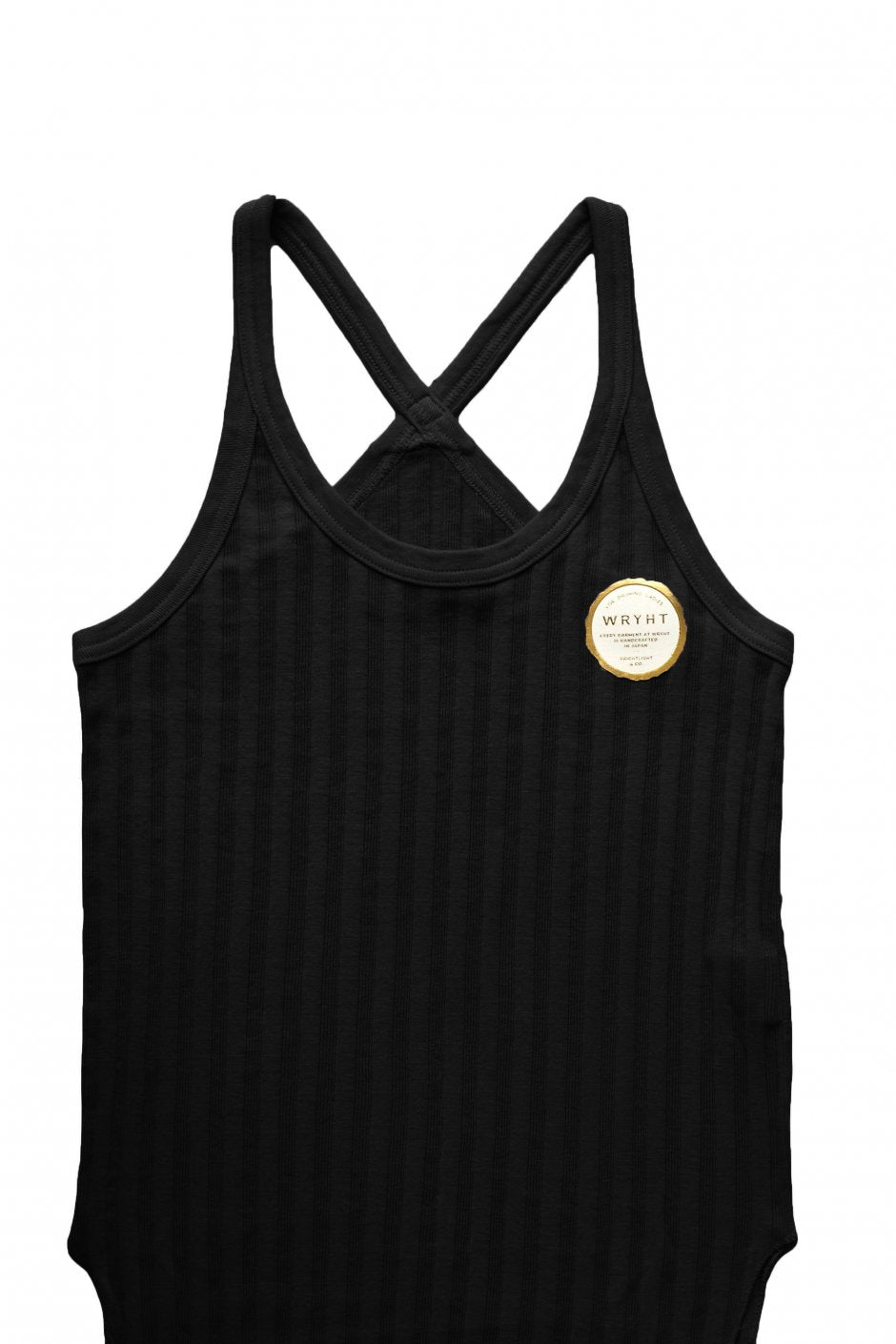 WRYHT- X-BACK RIBBED TANK - BLACK