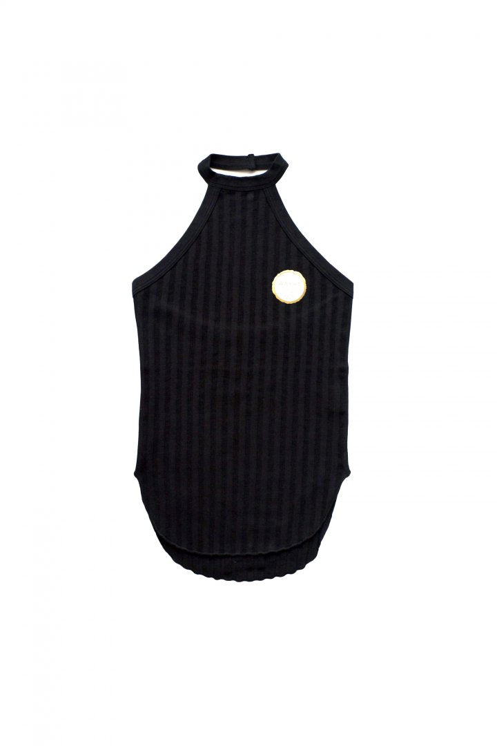 WRYHT- HOLDER-NECK RIBBED TANK - BLACK