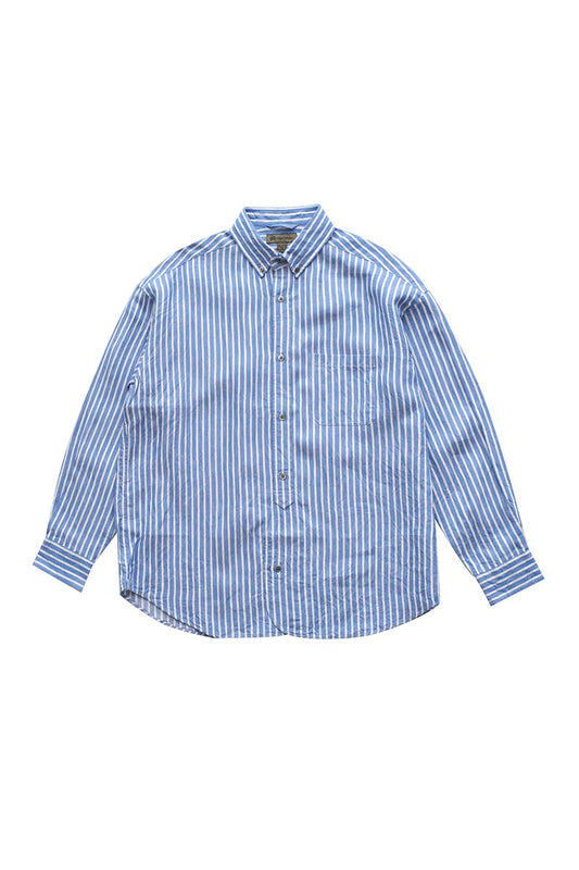 Nigel Cabourn - WIDE SHIRTS LINEN STRIPE - SAX