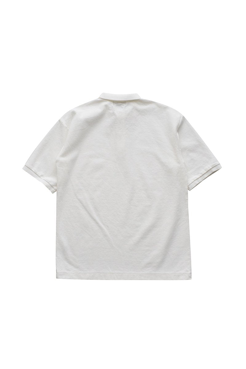 Nigel Cabourn - BIG POLO SHIRT - WHITE