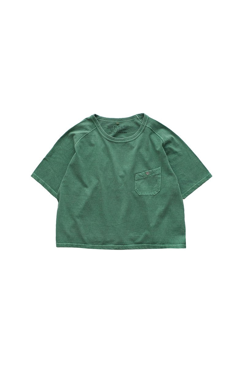 Nigel Cabourn woman - FREEDOM SLEEVE BIG T PIGMENT - GREEN