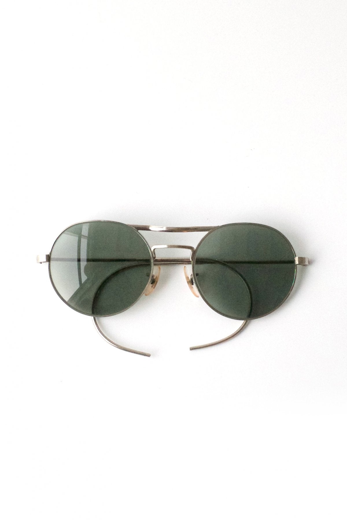 1940s BRITISH AMERICAN OPTICAL WW2 ROYAL AIR FORCE ROUND AVIATOR SUNGLASS  - OPT-301