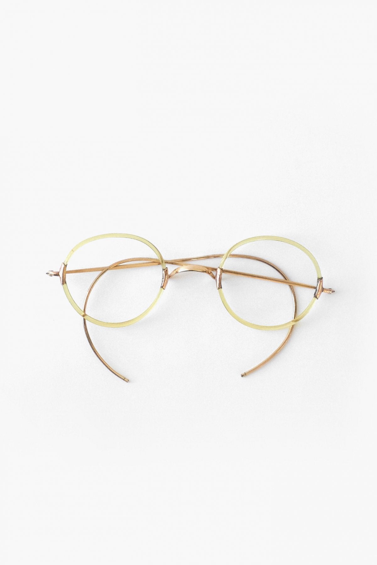 1920s USA ANTIQUE ROUND EYEGLASS - OPT-273