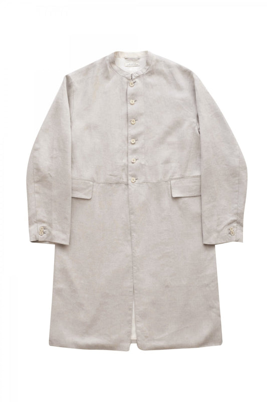 OLD JOE - STAND COLLAR FROCK COAT - FLAX