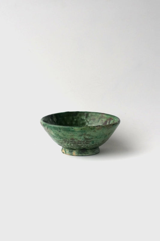 MOROCCO - TAMEGROUTE POTTERY BOWL (M) - Green