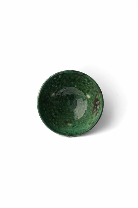 MOROCCO - TAMEGROUTE POTTERY BOWL (M) - Green