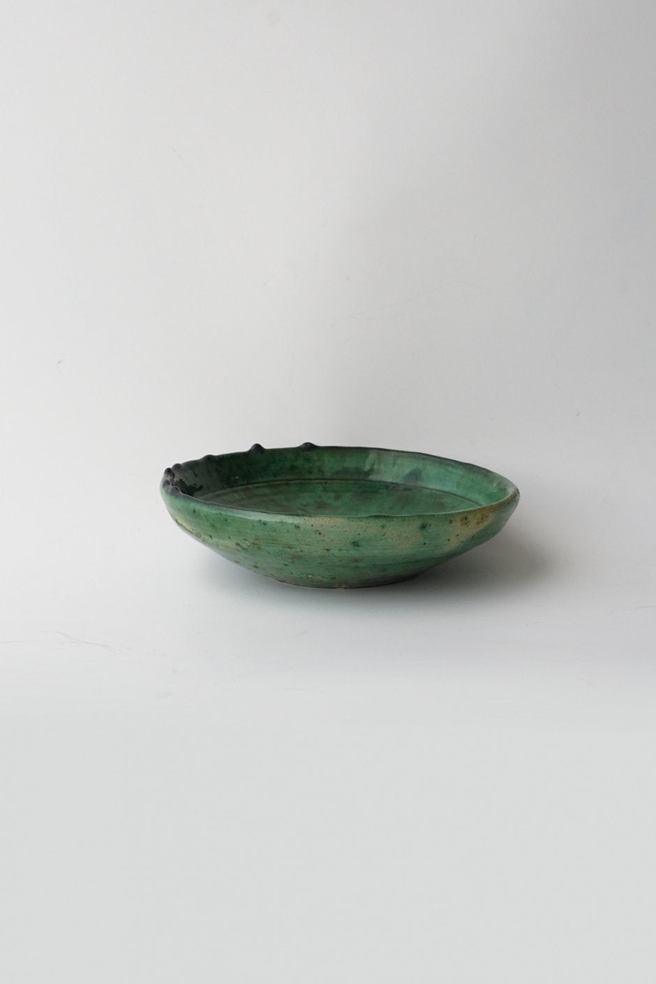 MOROCCO - TAMEGROUTE POTTERY PLATE (M) - Green