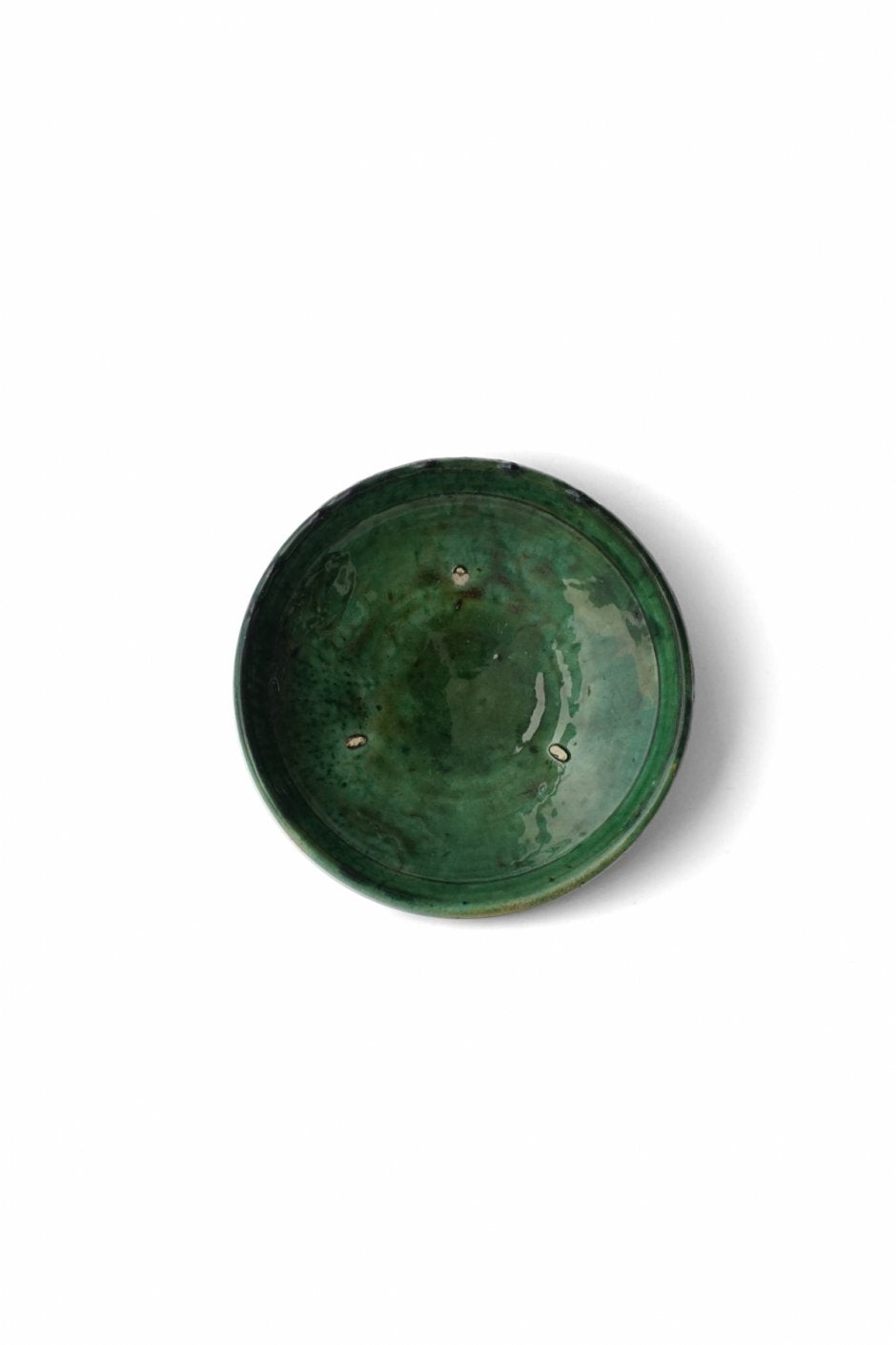 MOROCCO - TAMEGROUTE POTTERY PLATE (M) - Green