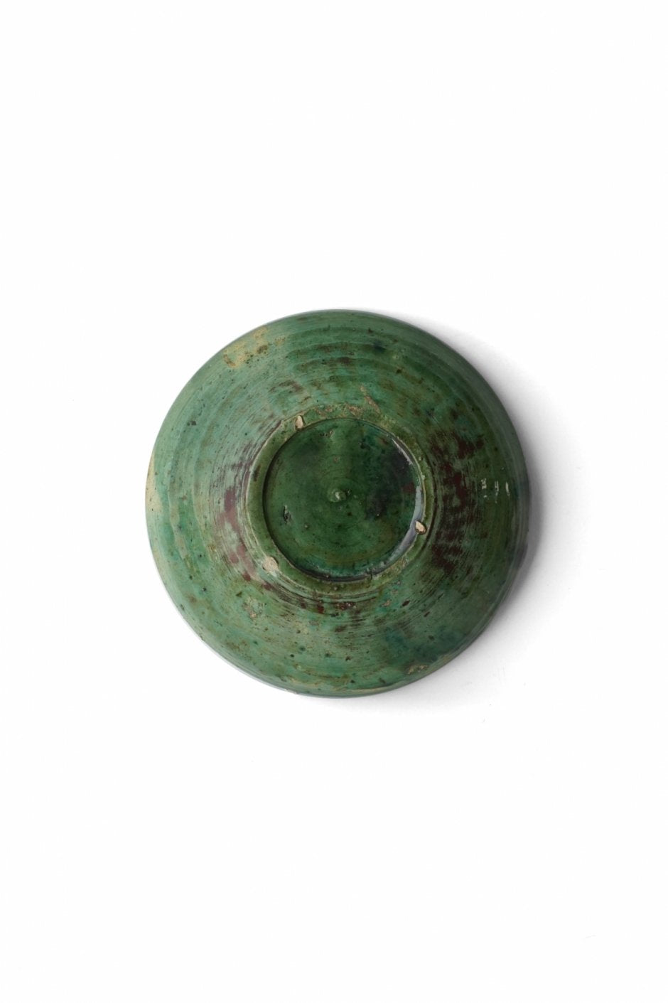 MOROCCO - TAMEGROUTE POTTERY PLATE (M) - Green