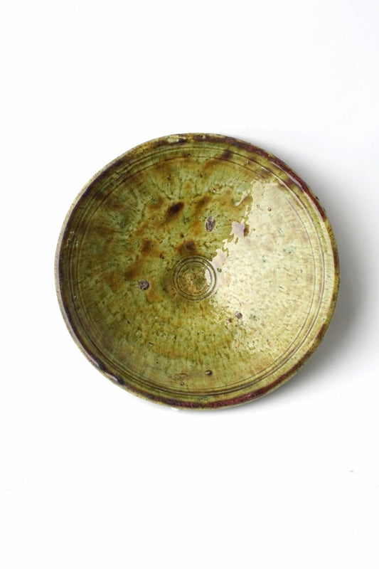 MOROCCO - TAMEGROUTE POTTERY PLATE (L) - Yellow