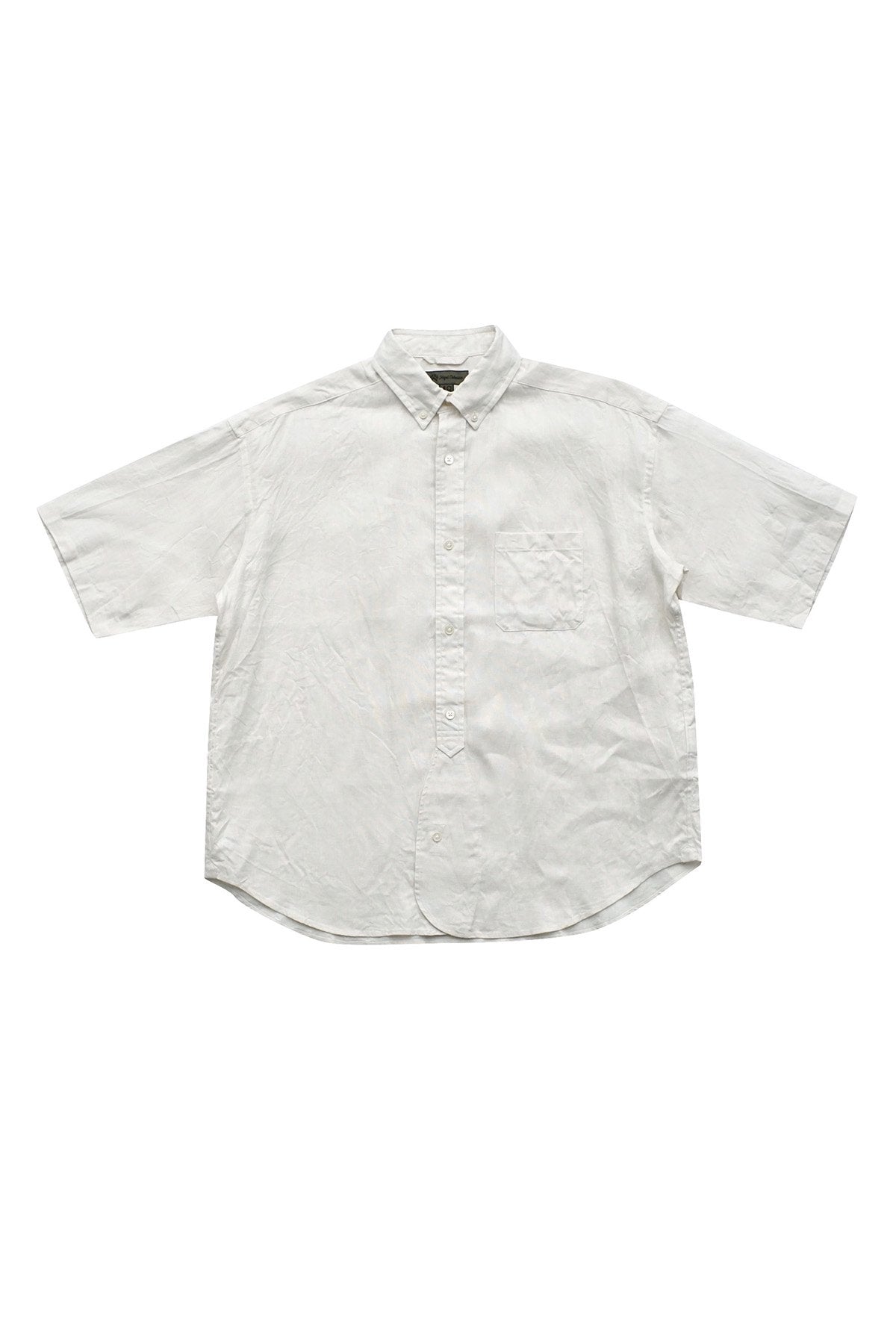 Nigel Cabourn - WIDE SHIRTS S/S LINEN OX - WHITE