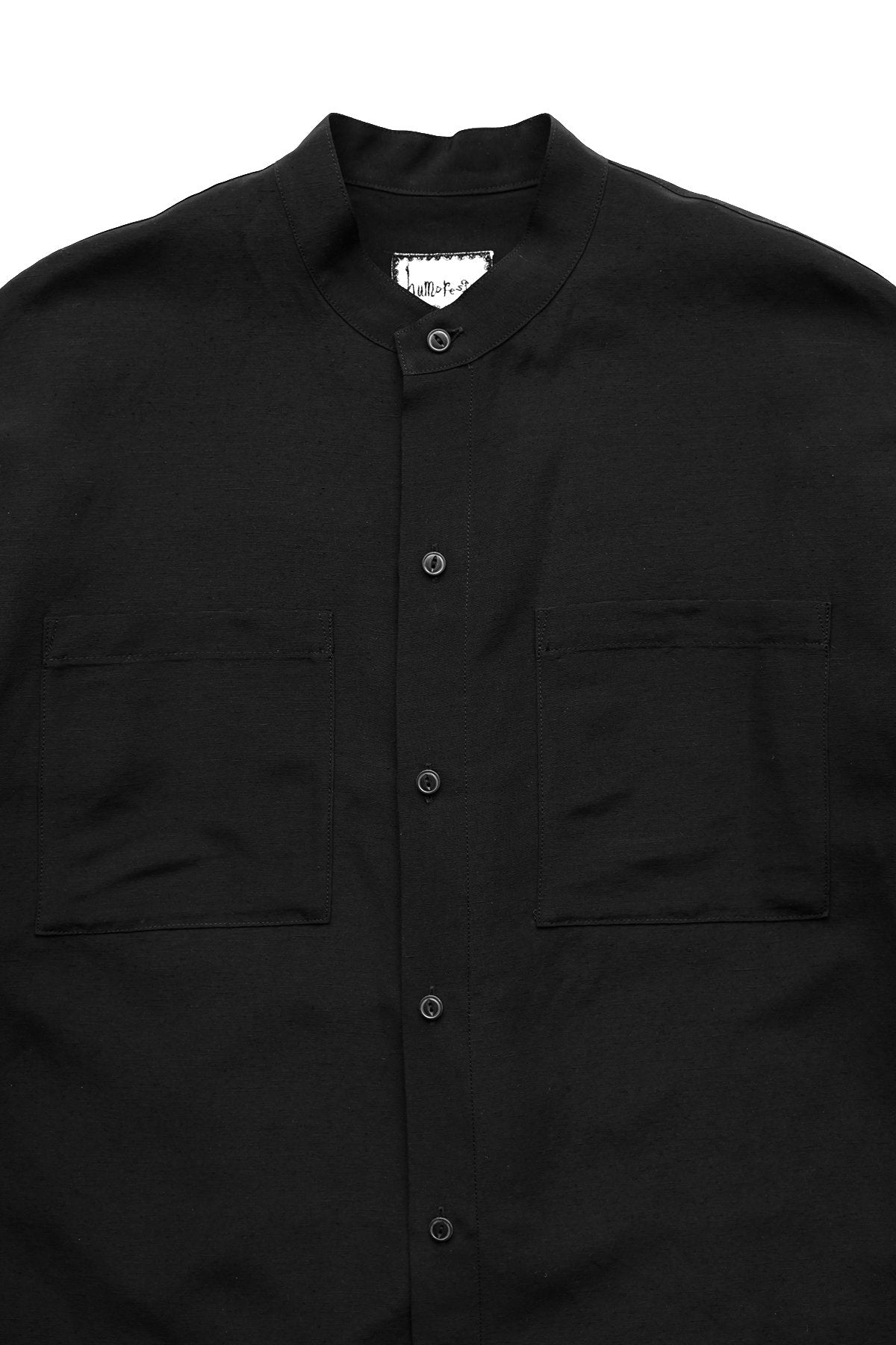 humoresque★★★ - Exclusive MEN'S STAND COLLAR SHIRT LONG SLEEVE - BLACK