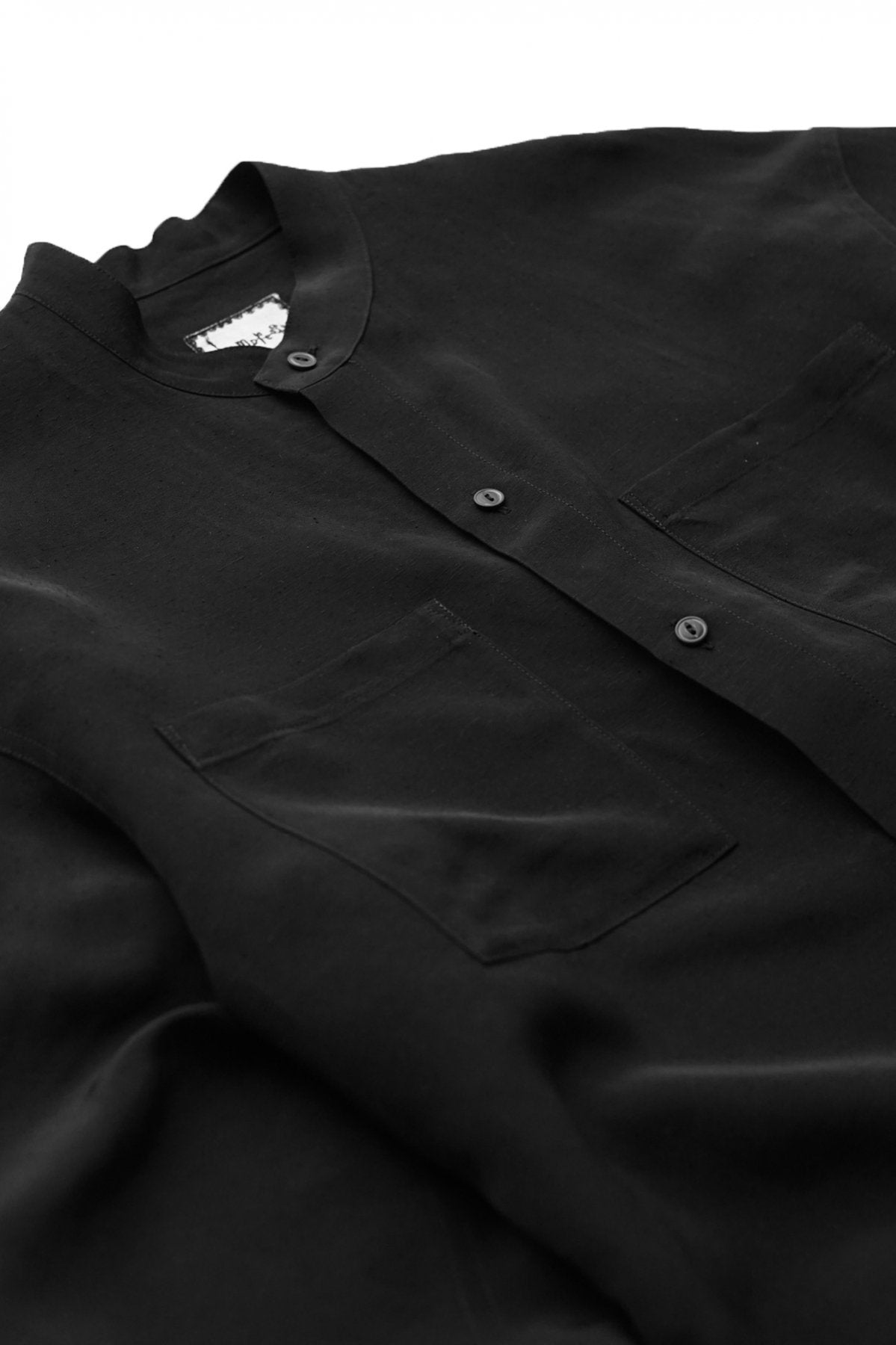 humoresque★★★ - Exclusive MEN'S STAND COLLAR SHIRT LONG SLEEVE - BLACK