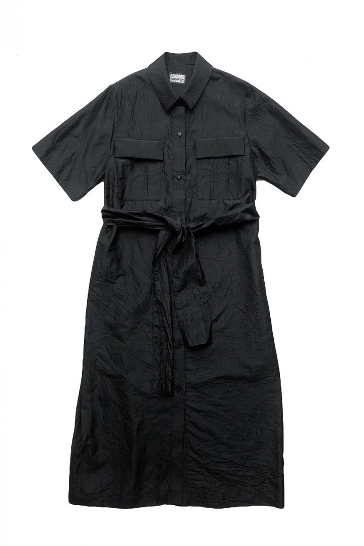 humoresque - POCKET SHIRT DRESS - DARK GREEN