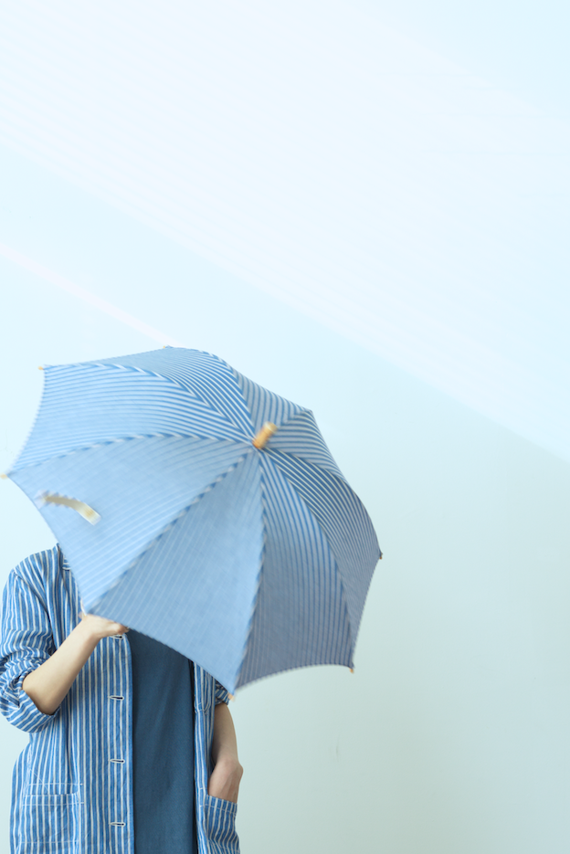 Nigel Cabourn woman - PARASOL - STRIPE - SAX