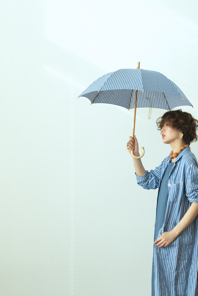 Nigel Cabourn woman - PARASOL - STRIPE - SAX