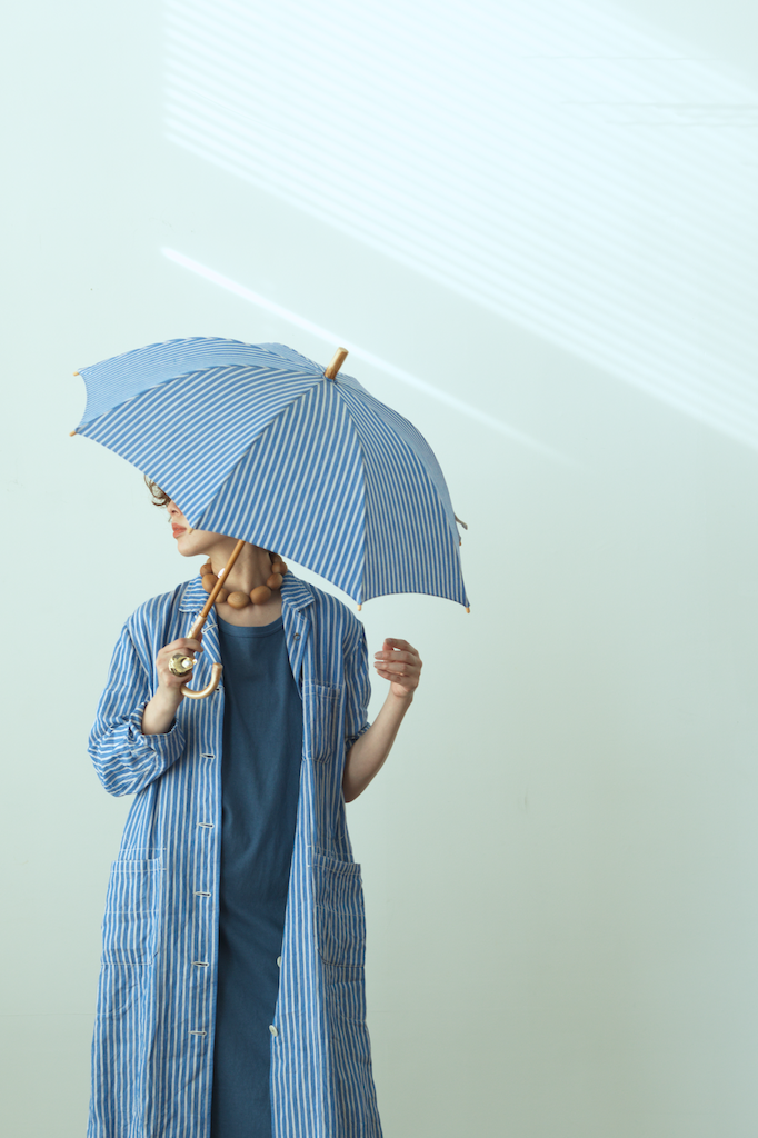 Nigel Cabourn woman - PARASOL - STRIPE - SAX