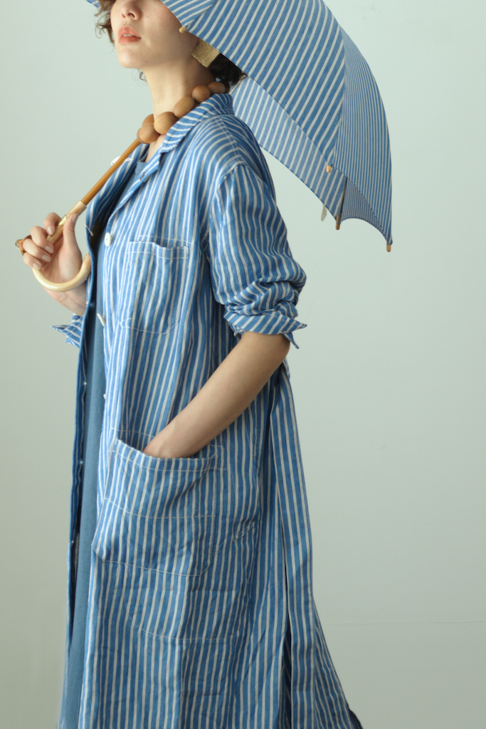 Nigel Cabourn woman - PARASOL - STRIPE - SAX