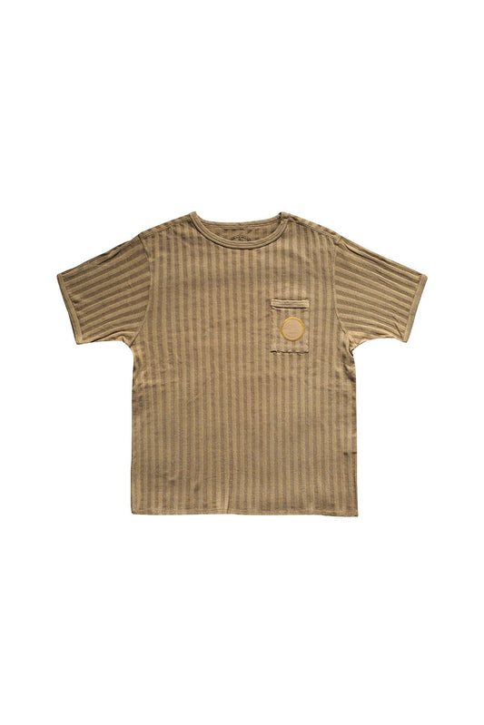 OLD JOE - DROP NEEDLE RIBBED TEE - SAHARA