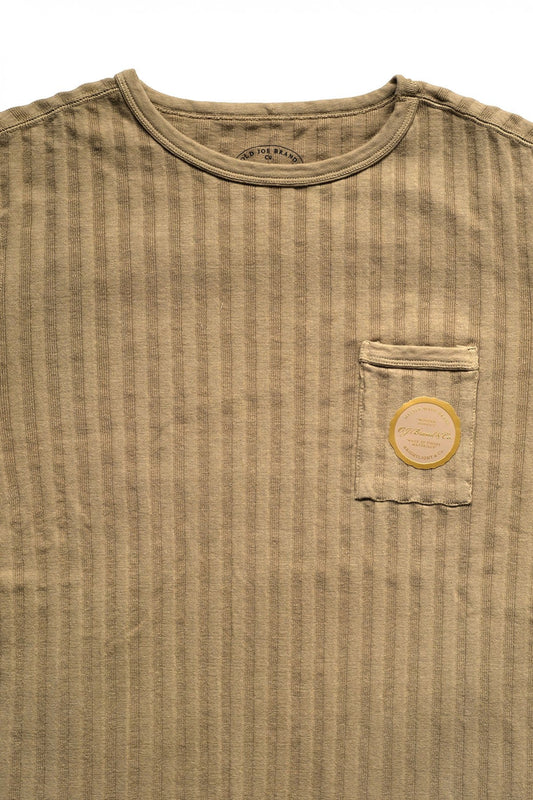 OLD JOE - DROP NEEDLE RIBBED TEE - SAHARA