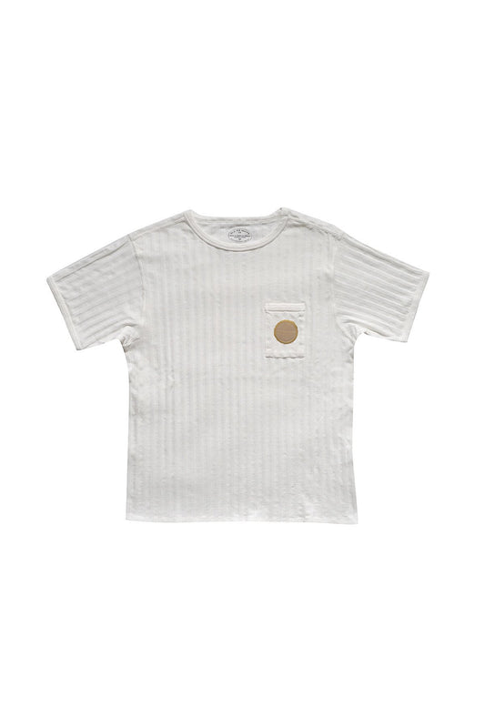 OLD JOE - DROP NEEDLE RIBBED TEE - RAW WHITE