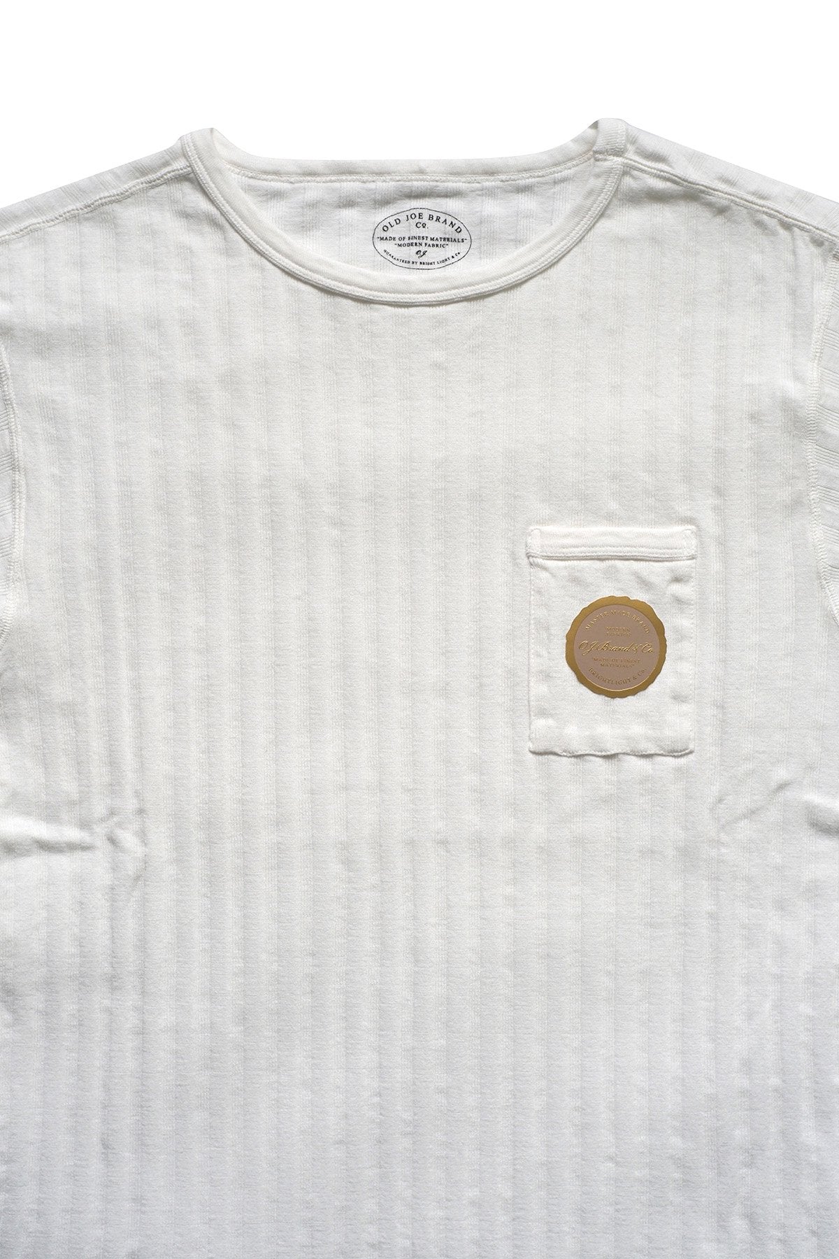 OLD JOE - DROP NEEDLE RIBBED TEE - RAW WHITE