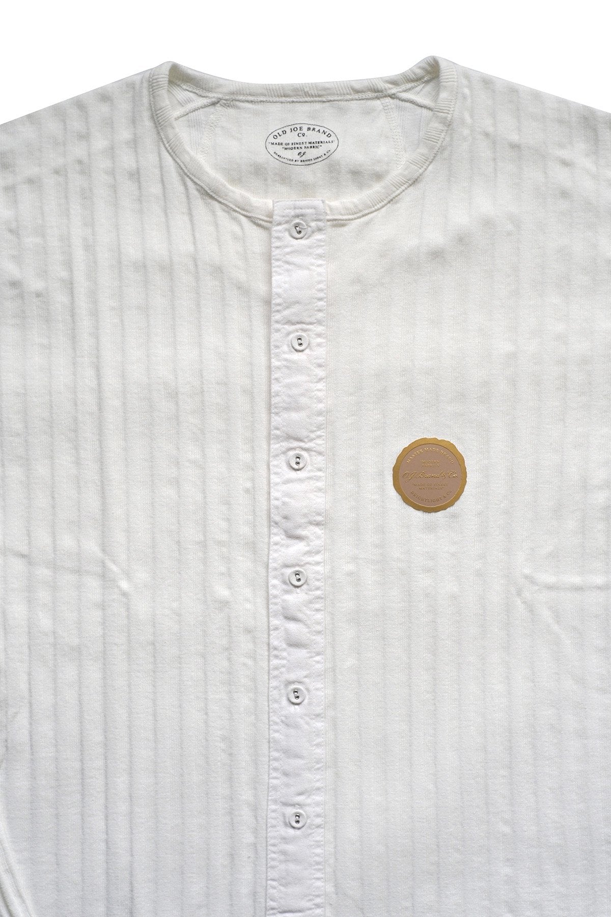 OLD JOE - DROP NEEDLE RIBBED UNDER SHIRTS - RAW WHITE