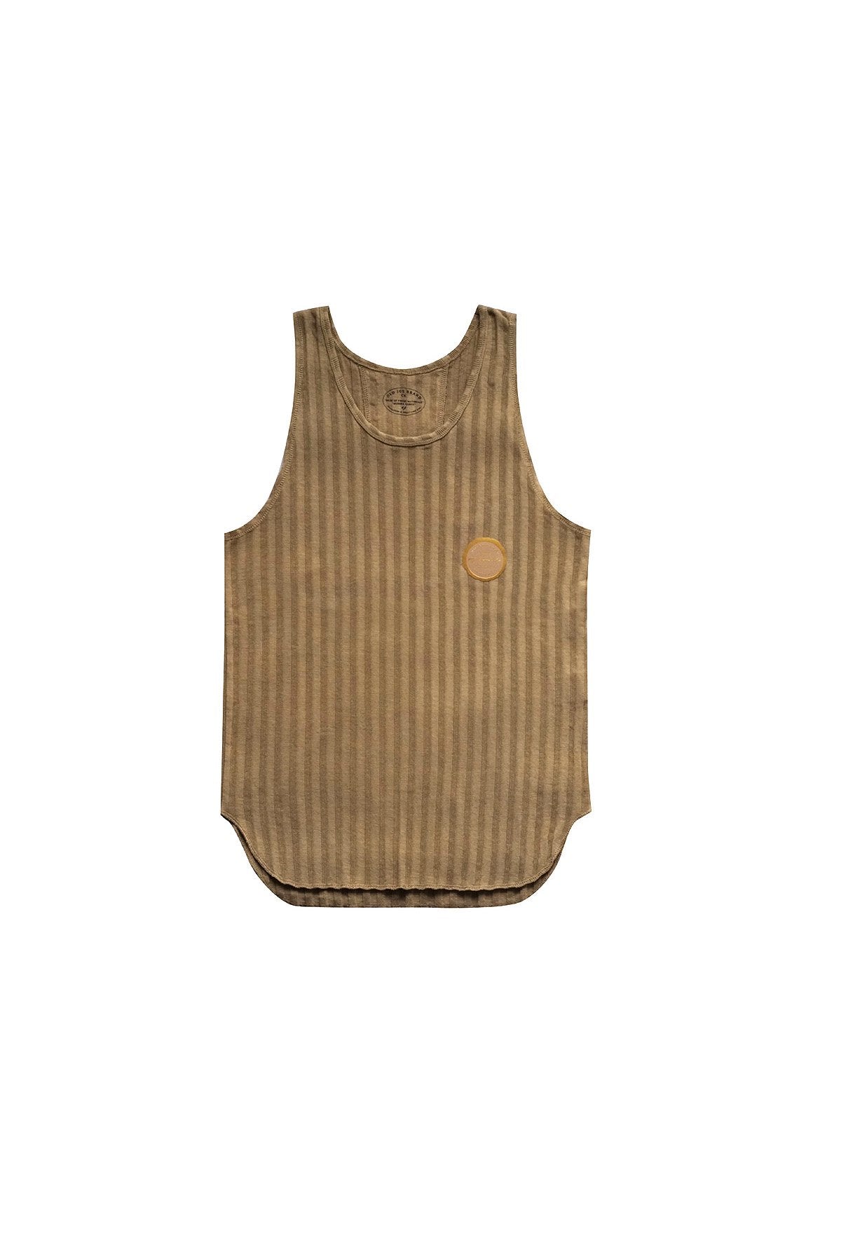 OLD JOE - DROP NEEDLE RIBBED TANK - SAHARA