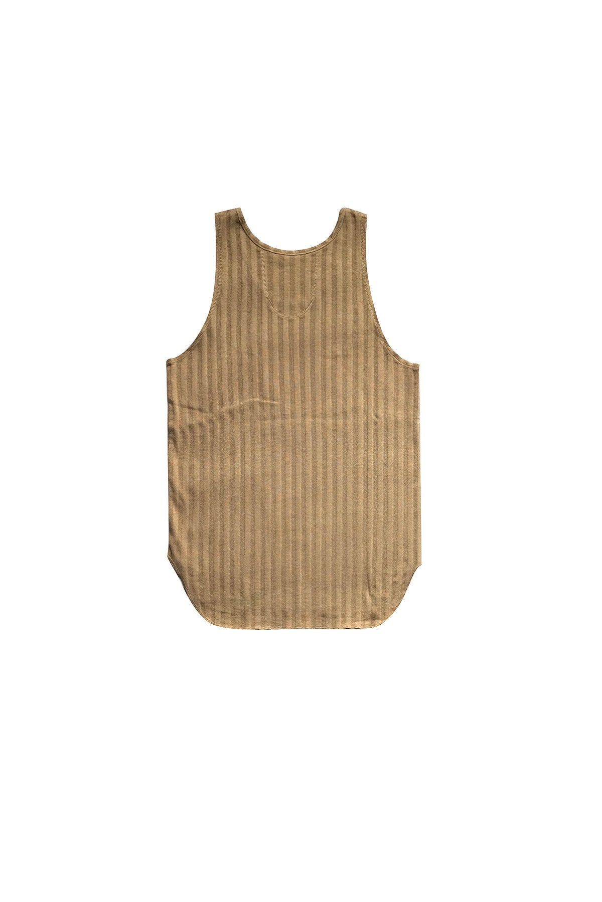 OLD JOE - DROP NEEDLE RIBBED TANK - SAHARA