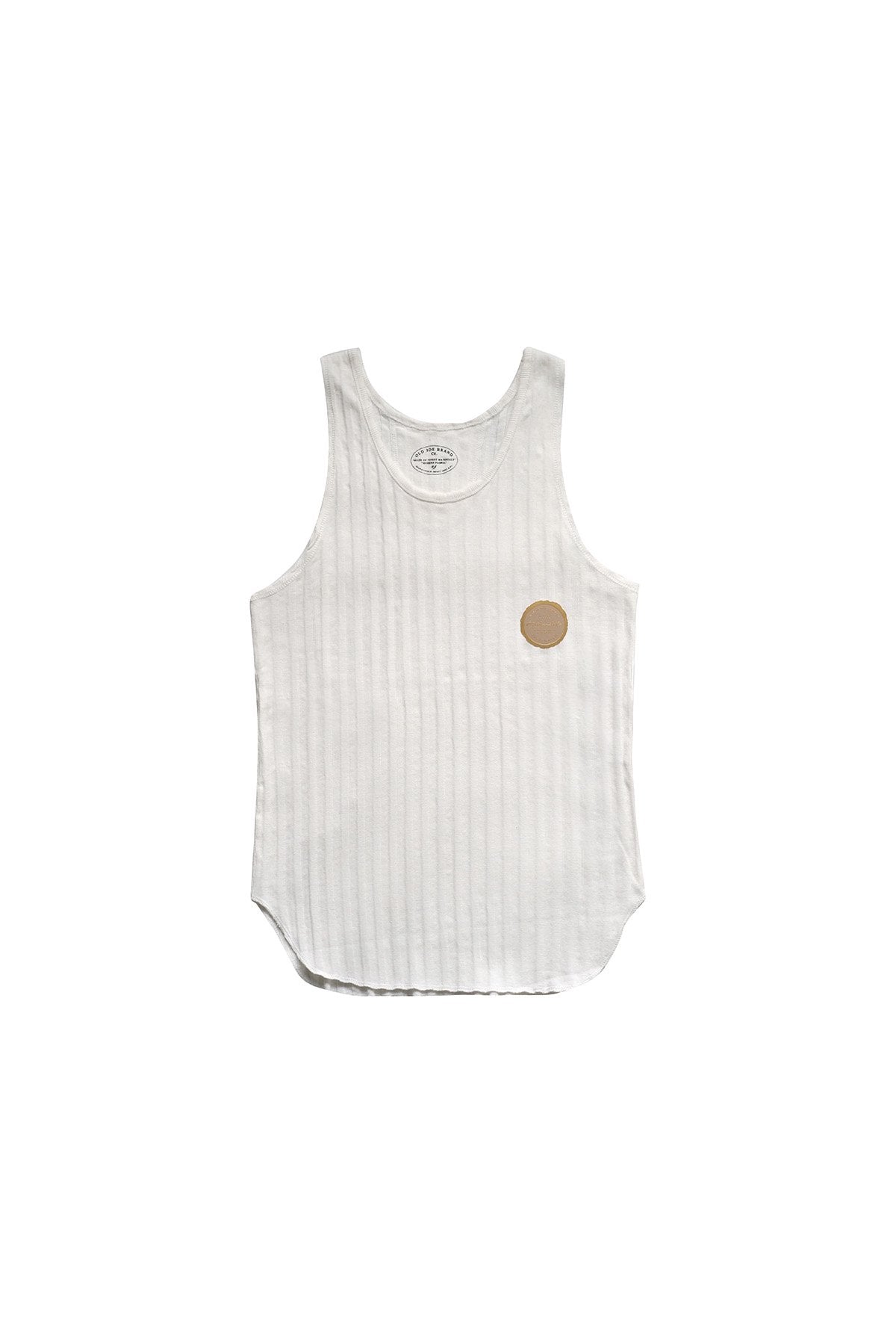 OLD JOE - DROP NEEDLE RIBBED TANK - RAW WHITE