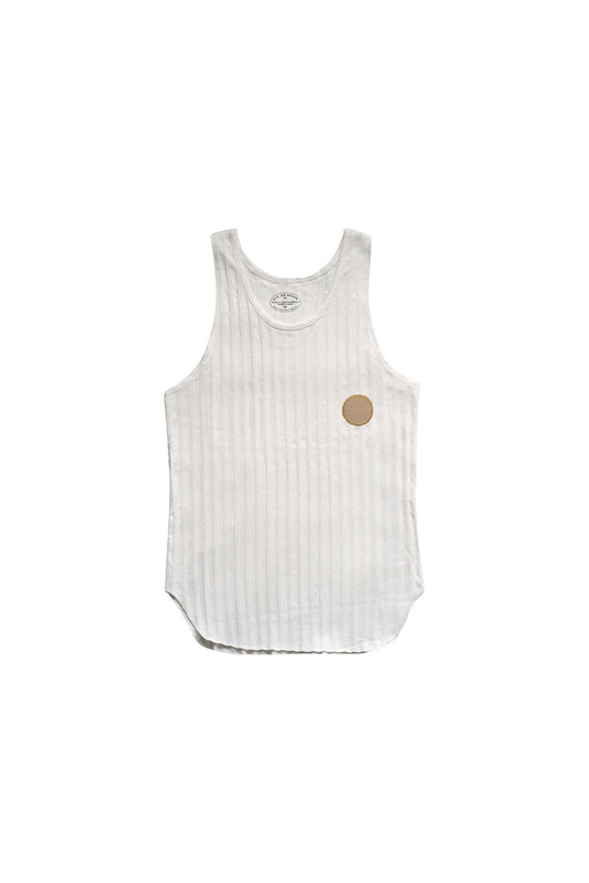 OLD JOE - DROP NEEDLE RIBBED TANK - RAW WHITE