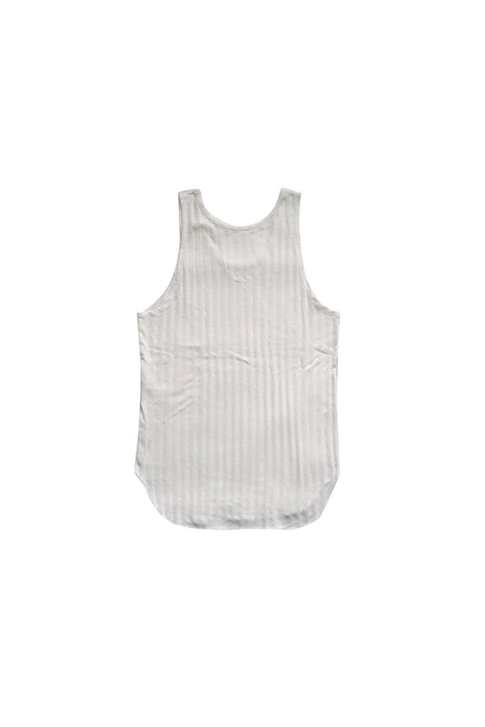 OLD JOE - DROP NEEDLE RIBBED TANK - RAW WHITE