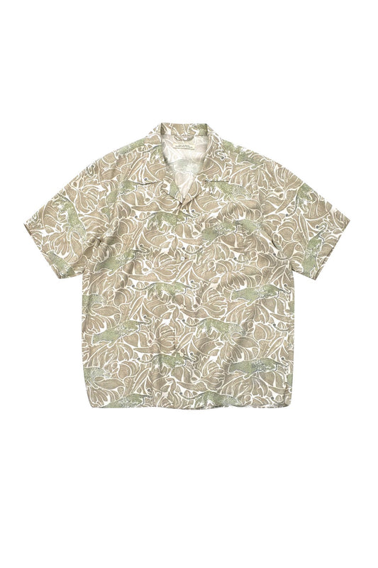 OLD JOE - ORIGINAL PRINTED OPEN COLLAR SHIRTS(SHORT SLEEVE) - PANTHER FOG