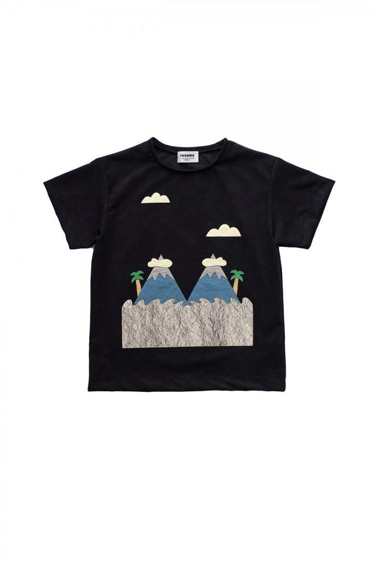 RENOMA - PATCH WORK T-SHIRT - BLACK - 01