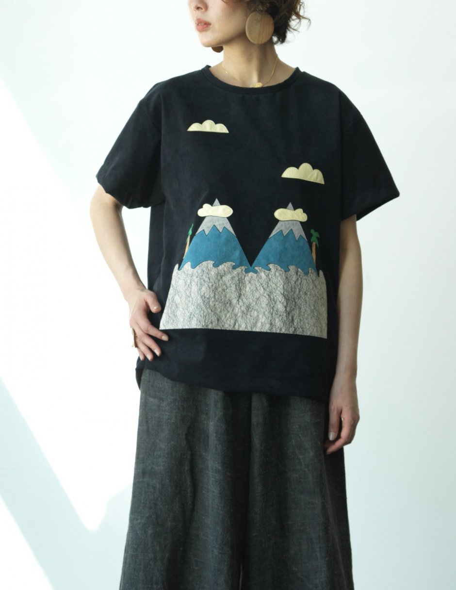 RENOMA - PATCH WORK T-SHIRT - BLACK - 01