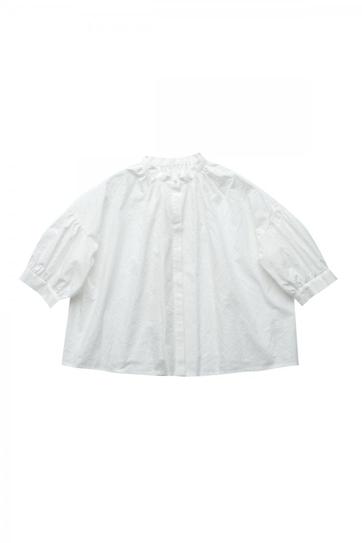 humoresque - GATHER SHORT SLEEVE - WHITE